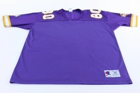 90's Minnesota Vikings Cris Carter  #80 Champion Football Jersey Taped Shoulder Seams Multi Directional Flex