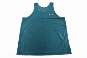 90's Nike Embroidered Logo Green Athletic Tank Top Slim Finish