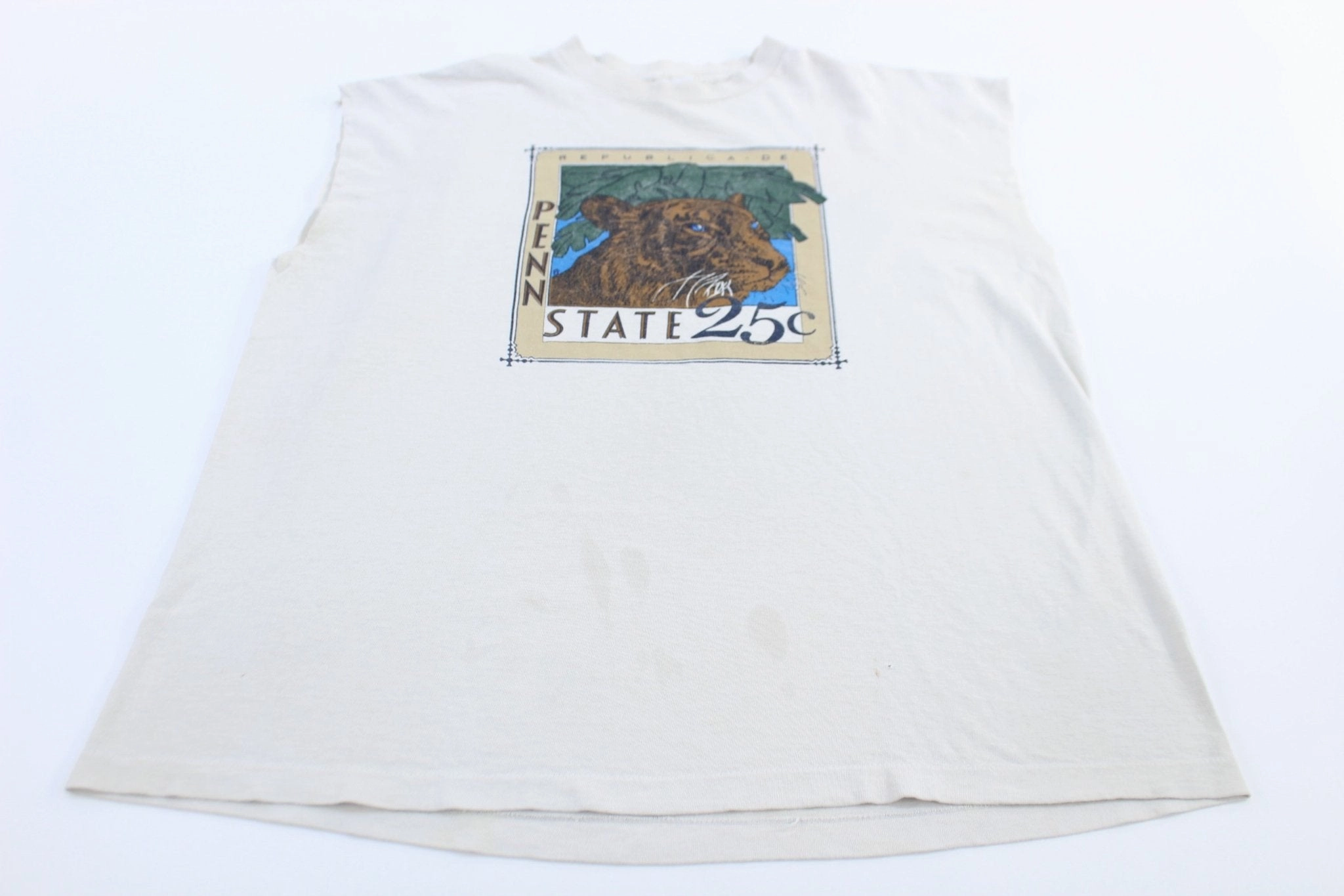 Breeze Control 90's Penn State Lions Postage Stamp Graphic Tank Top