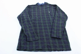 90's Polo by Ralph Lauren Blue & Green Plaid LS Shirt Modern Simplicity Fashionable Wear