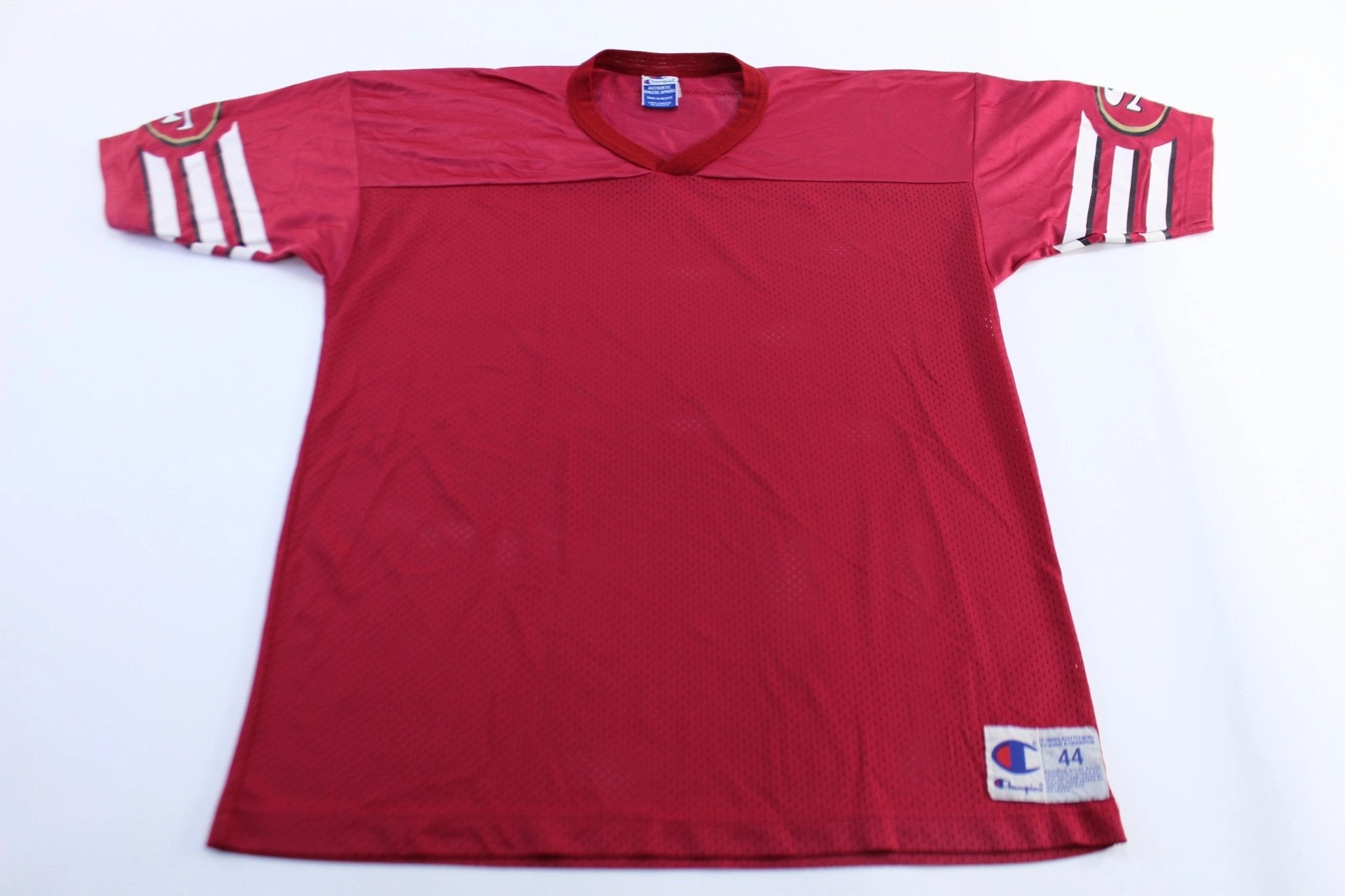 Eco Friendly Recycled Material Compact Knit Texture 90's San Francisco 49ers J.J. Stokes Champion Football Jersey