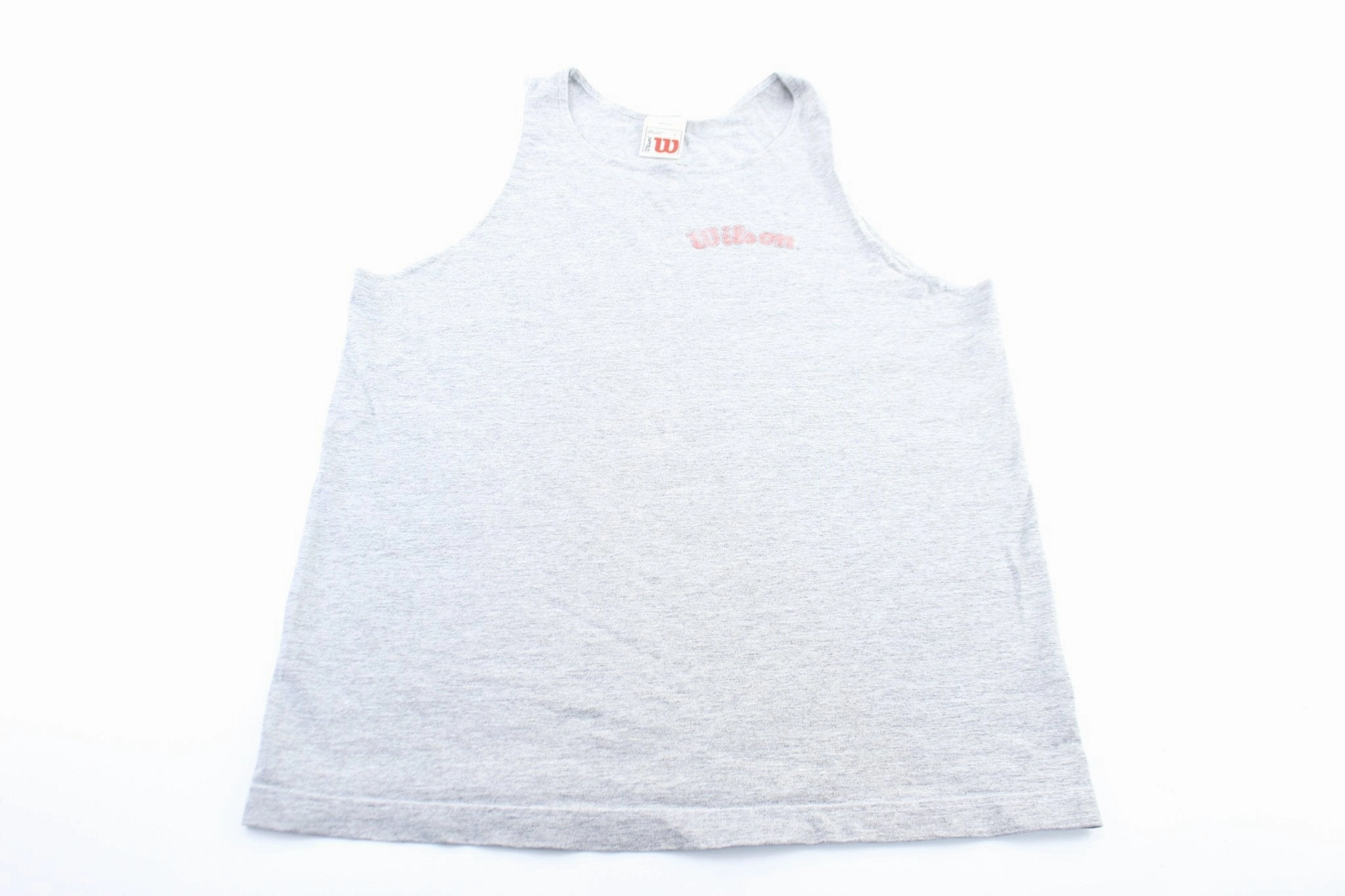 On The Go 90's Wilson Logo Grey Tank Top