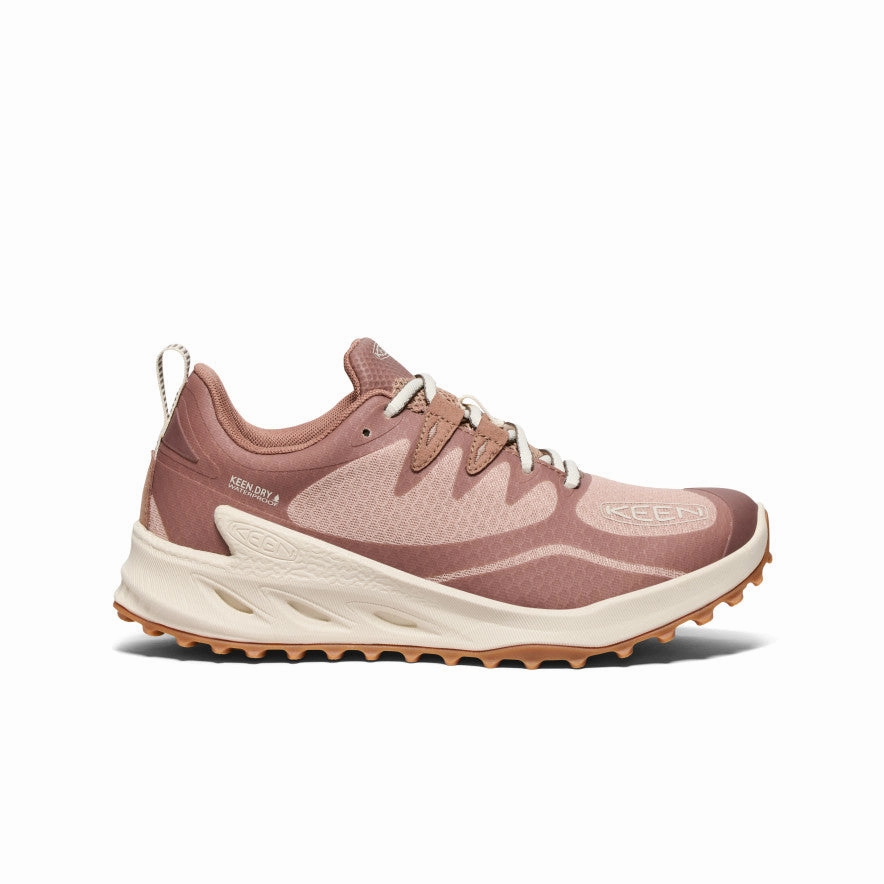 Women's Zionic Waterproof Hiking Shoe  |  Warm Taupe/Raw Umber Lightweight Design Padded Tongue