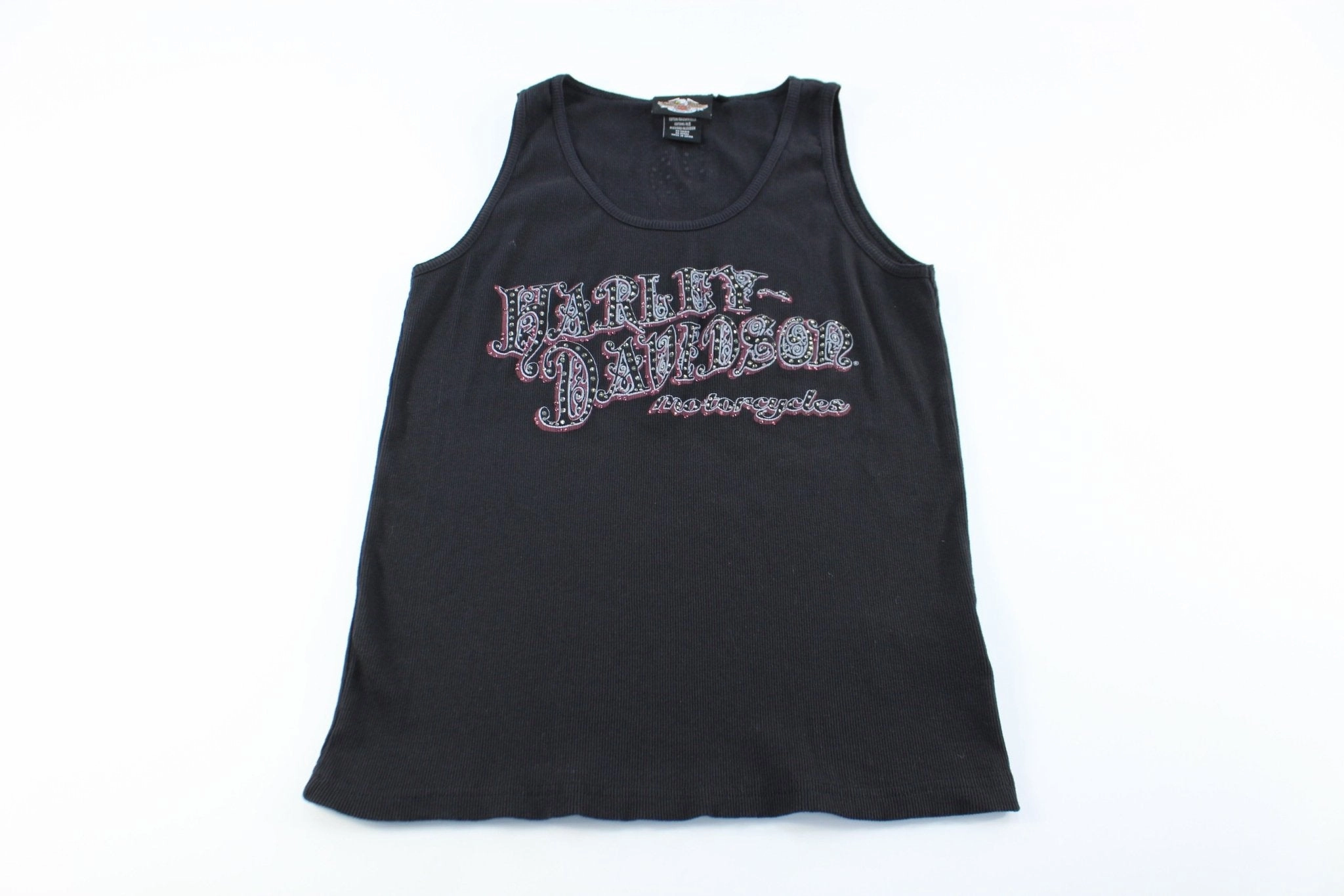 Women's Harley Davidson Motorcycles Bedazzled Tank Top Comfortable apparel Fit Tech