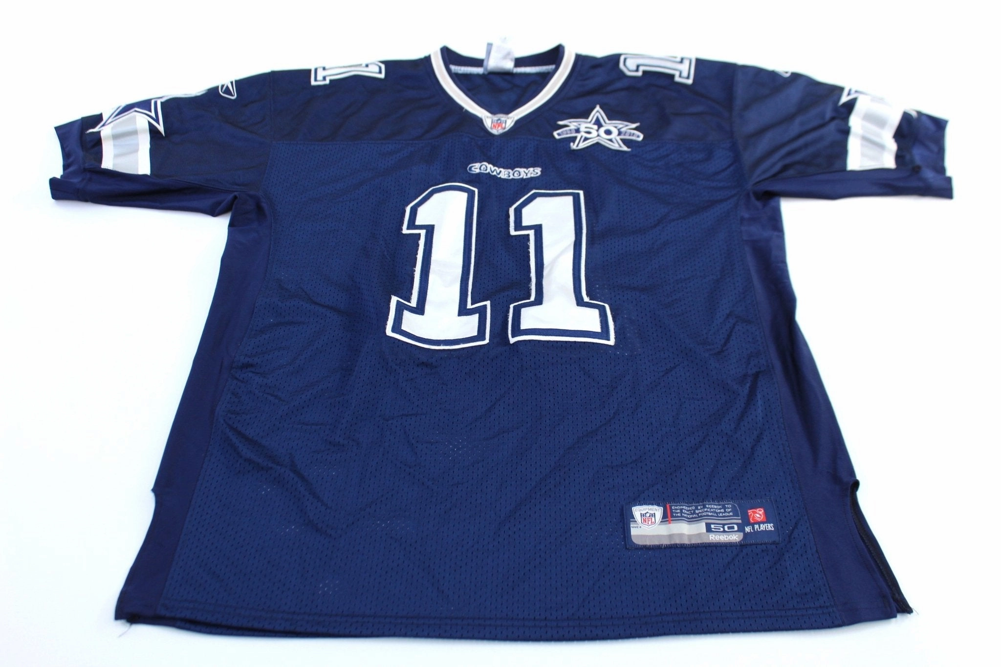 Contrast Binding Reebok Embroidered Dallas Cowboys Roy Williams Football Jersey