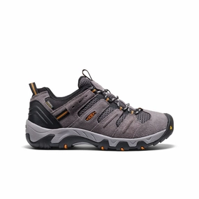 Cushioned Midsole Arch support Men's Headout Waterproof Hiking Shoe  |  Steel Grey/Orange Pepper