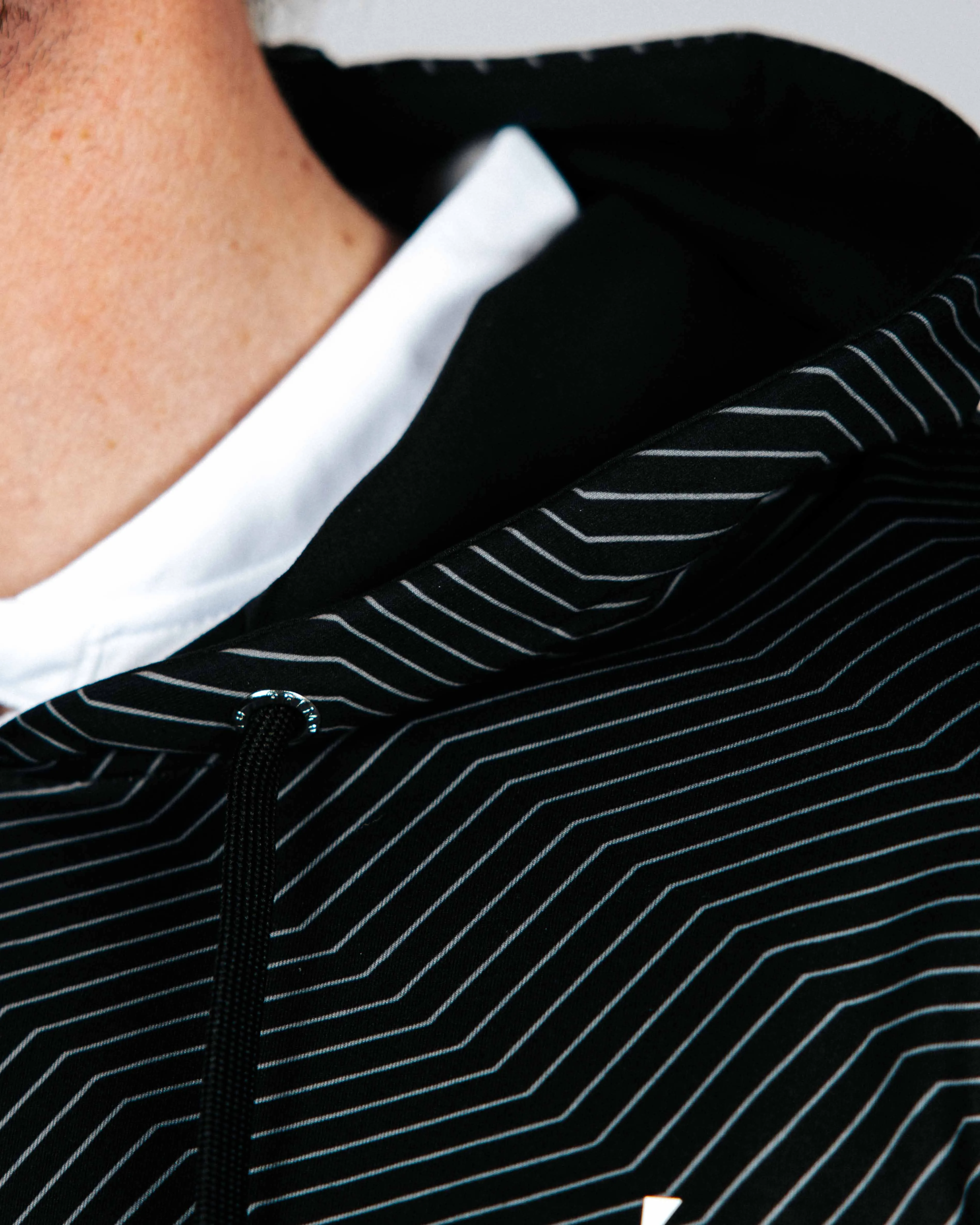 Black Chevron Golf Hoodie Street Active Casual Hoodie Style