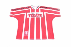 Sport Flex Cervaze Tecate Logo Mexico Red & White Striped Soccer Jersey