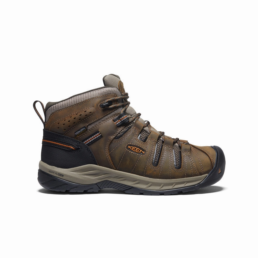 Fitness Lightweight Upper Men's Flint II Waterproof Mid (Soft Toe)  |  Black Olive/Brindle