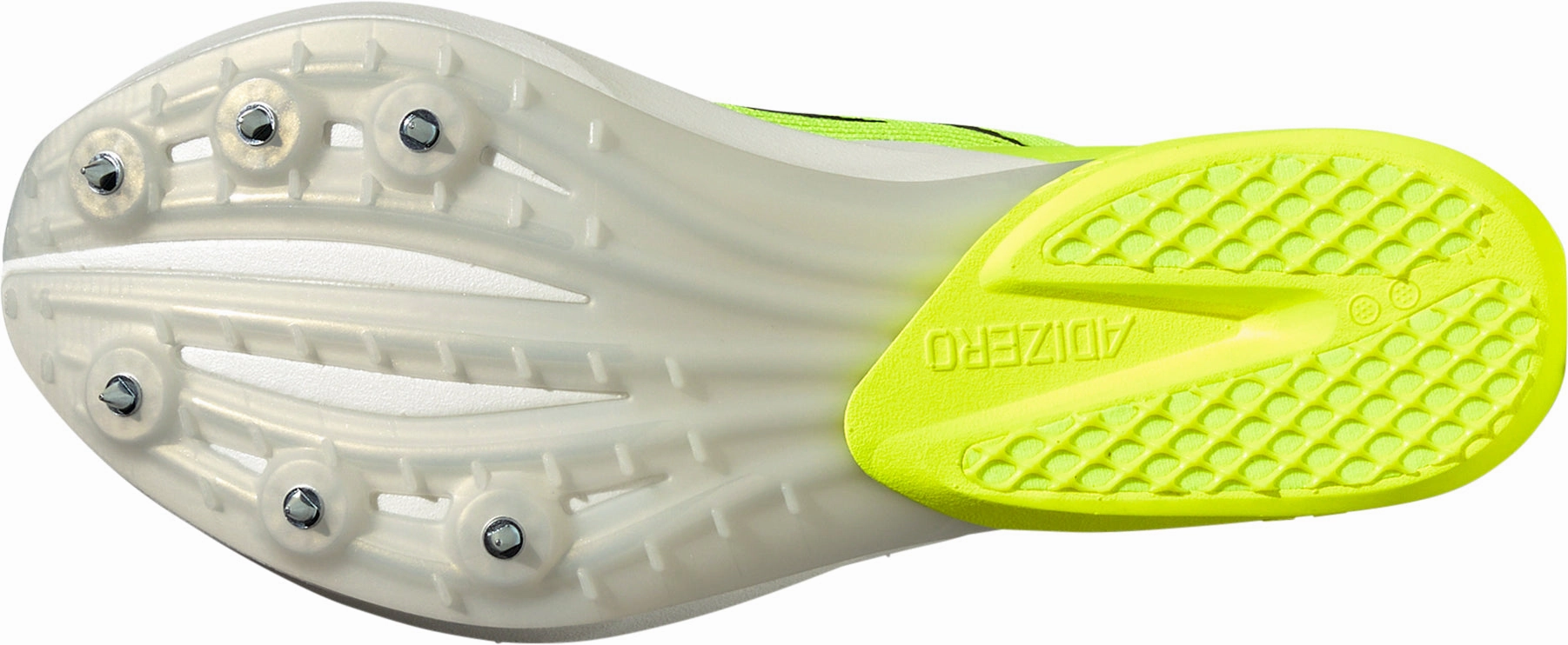 adidas Adizero Avanti Running Spikes - Yellow Stabilizing Arch Bridge