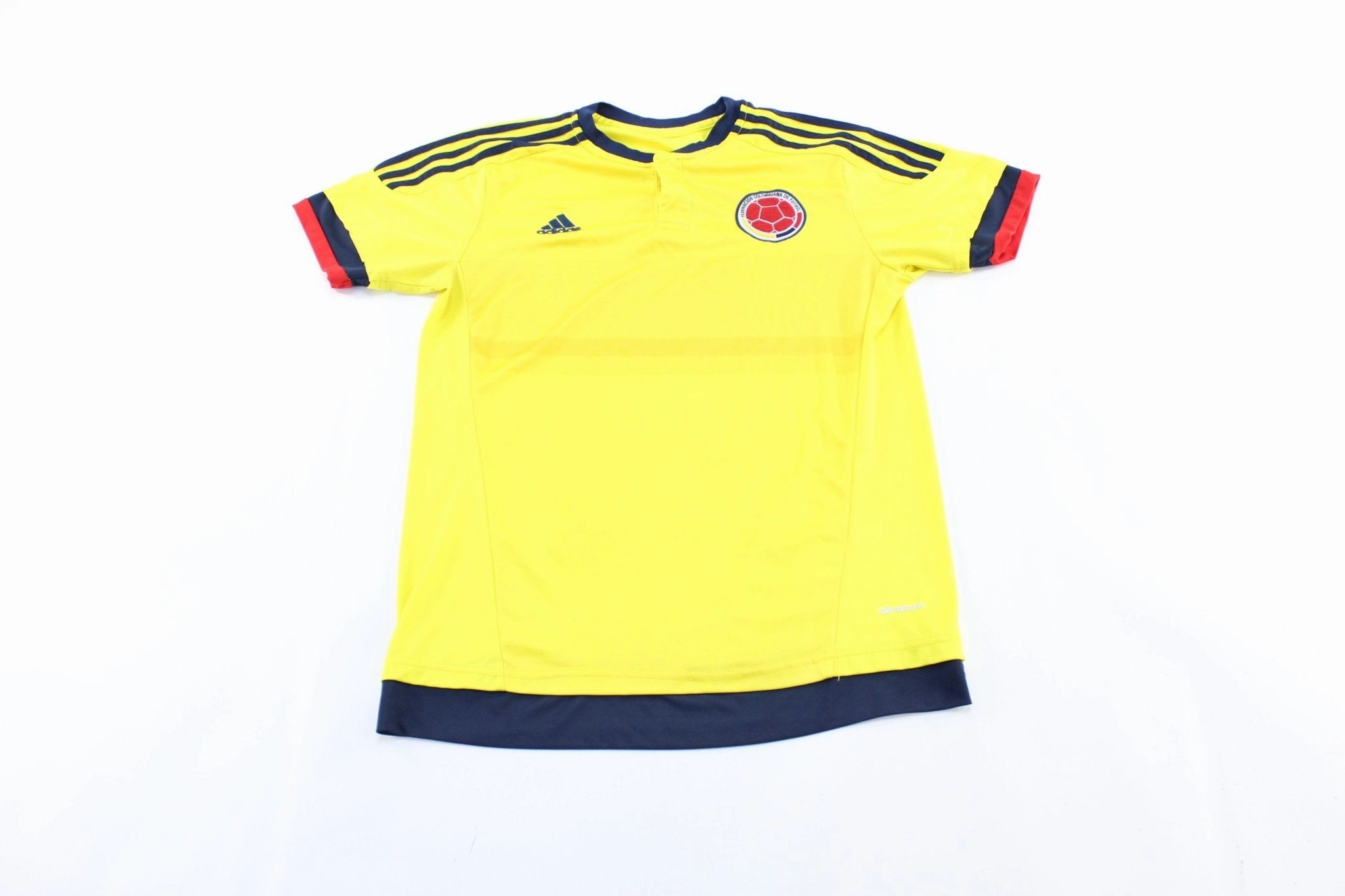 Adidas Embroidered Logo Columbia Striped Soccer Jersey Tagless Labeling