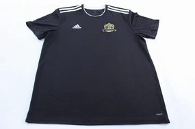 Adidas Embroidered Logo Coronado Black & White Striped Soccer Jersey Rapid Evaporation Build