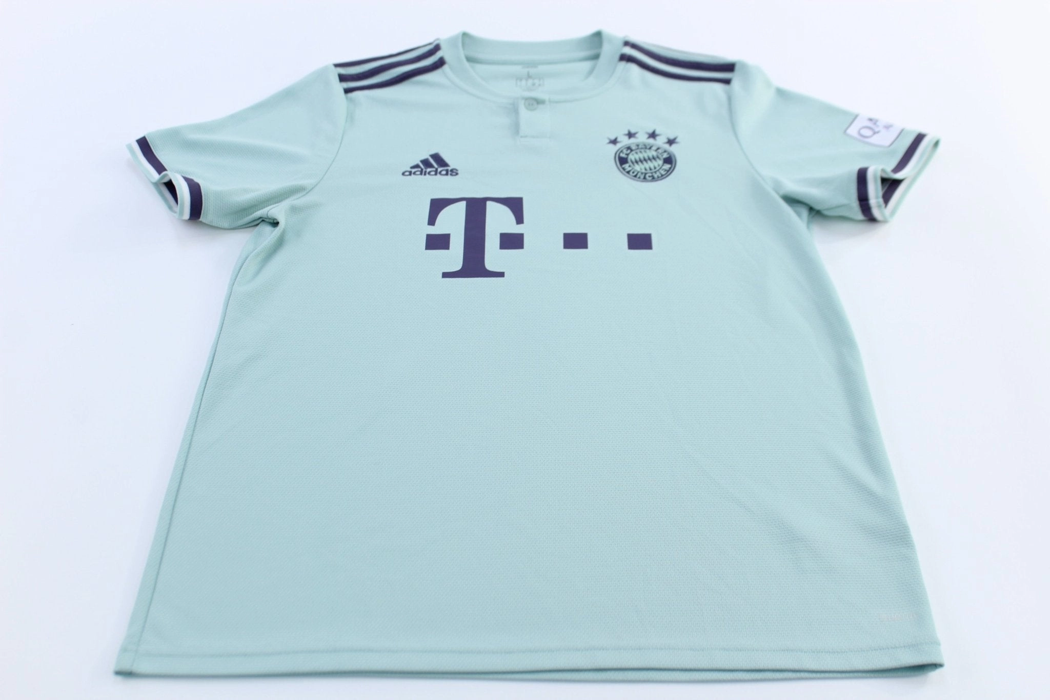 Adidas Embroidered Logo FC Bayern M??nchen Striped Soccer Jersey Light Diffusion Knit Training Gear