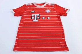 Non Chafing Neckline Low Impact Dye Process Adidas Embroidered Logo FC Bayern M??nchen Striped Soccer Jersey