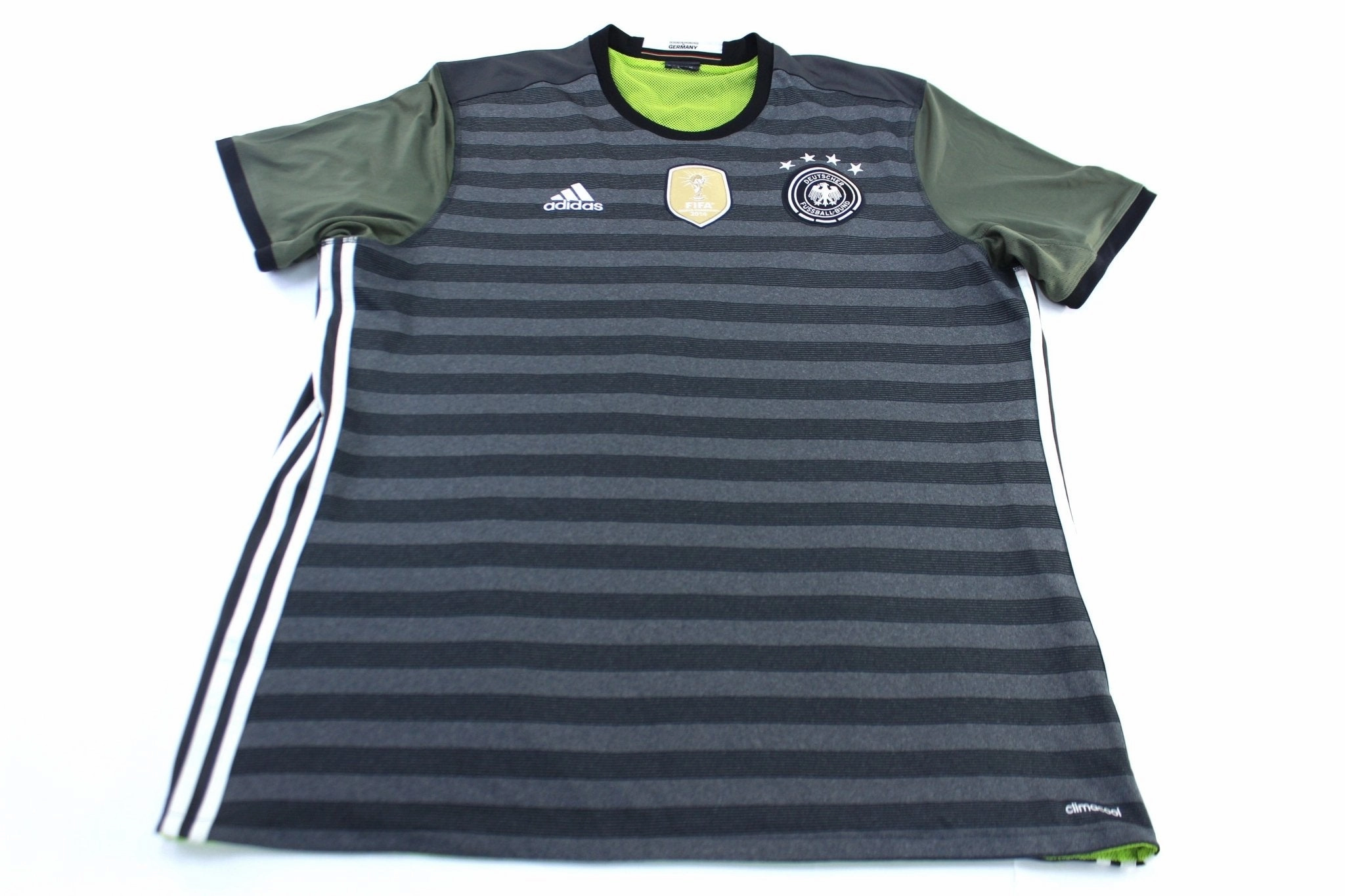 Thermal regulation Anti Static Weave Technology Adidas Embroidered Logo Germany Striped Soccer Jersey