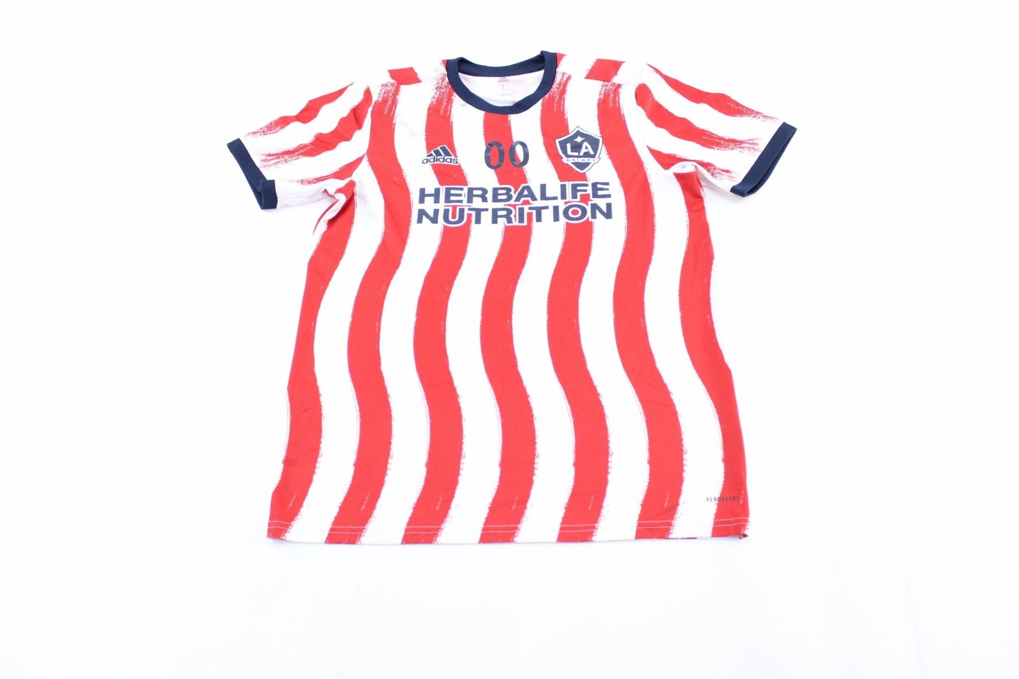 Adidas Embroidered Logo LA Galaxy Soccer Jersey Neutral Vibe