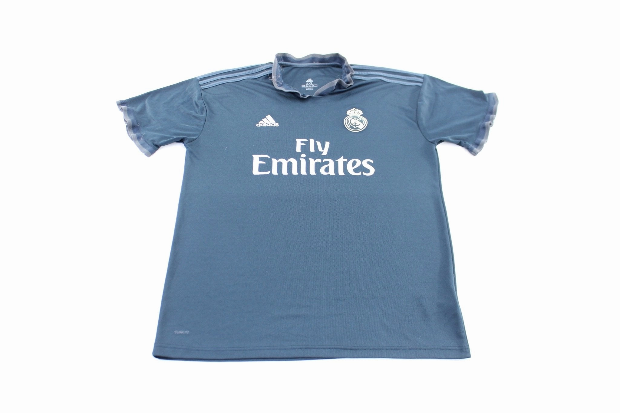 Adidas Embroidered Logo Real Madrid Soccer Jersey Slim Silhouette