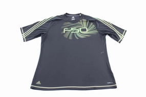 Modern Cut Adidas Logo F50 Black & Green Striped Soccer Jersey