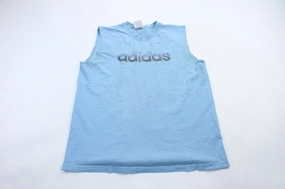 Adidas Logo Light Blue Tank Top Premium Quality Stitching Sleek Look