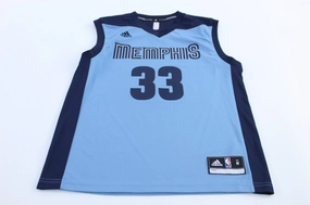 Adidas Marc Gasol Memphis Grizzlies Basketball Jersey Wicking Channel Technology Gym Wear