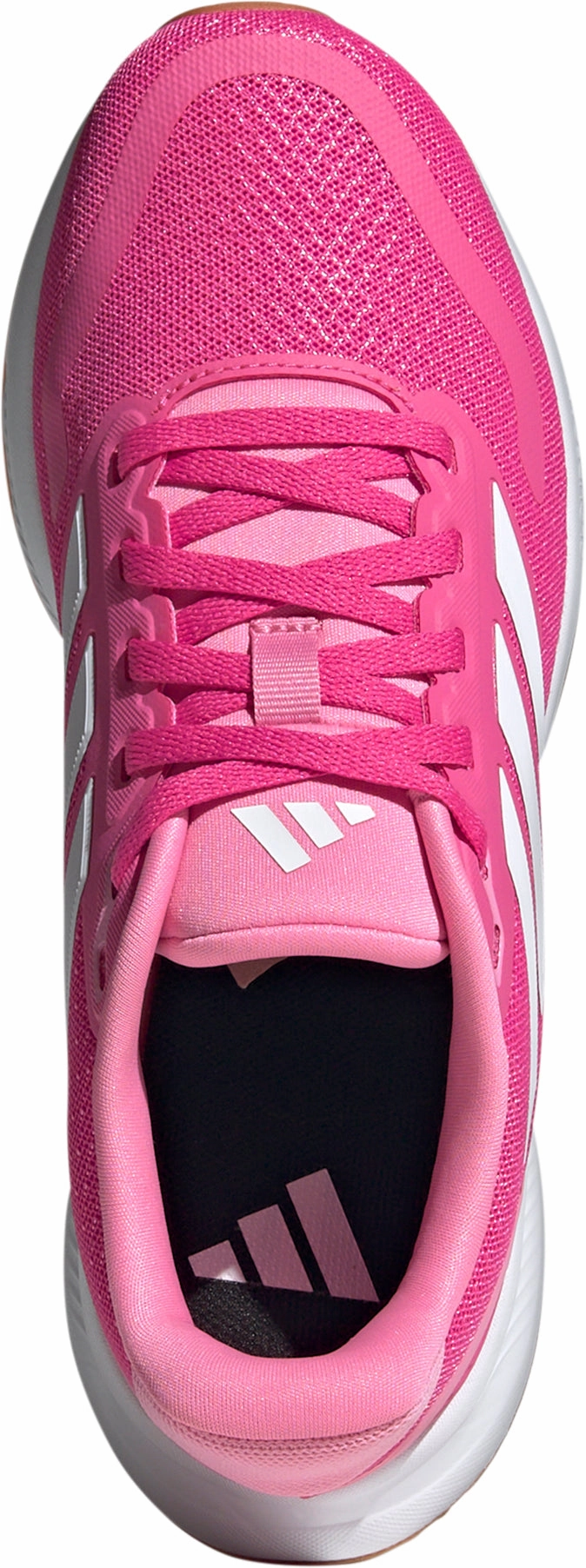 running in a light rail station area shoes Low Profile Cushioning adidas RunFalcon 5 Junior Running Shoes - Pink