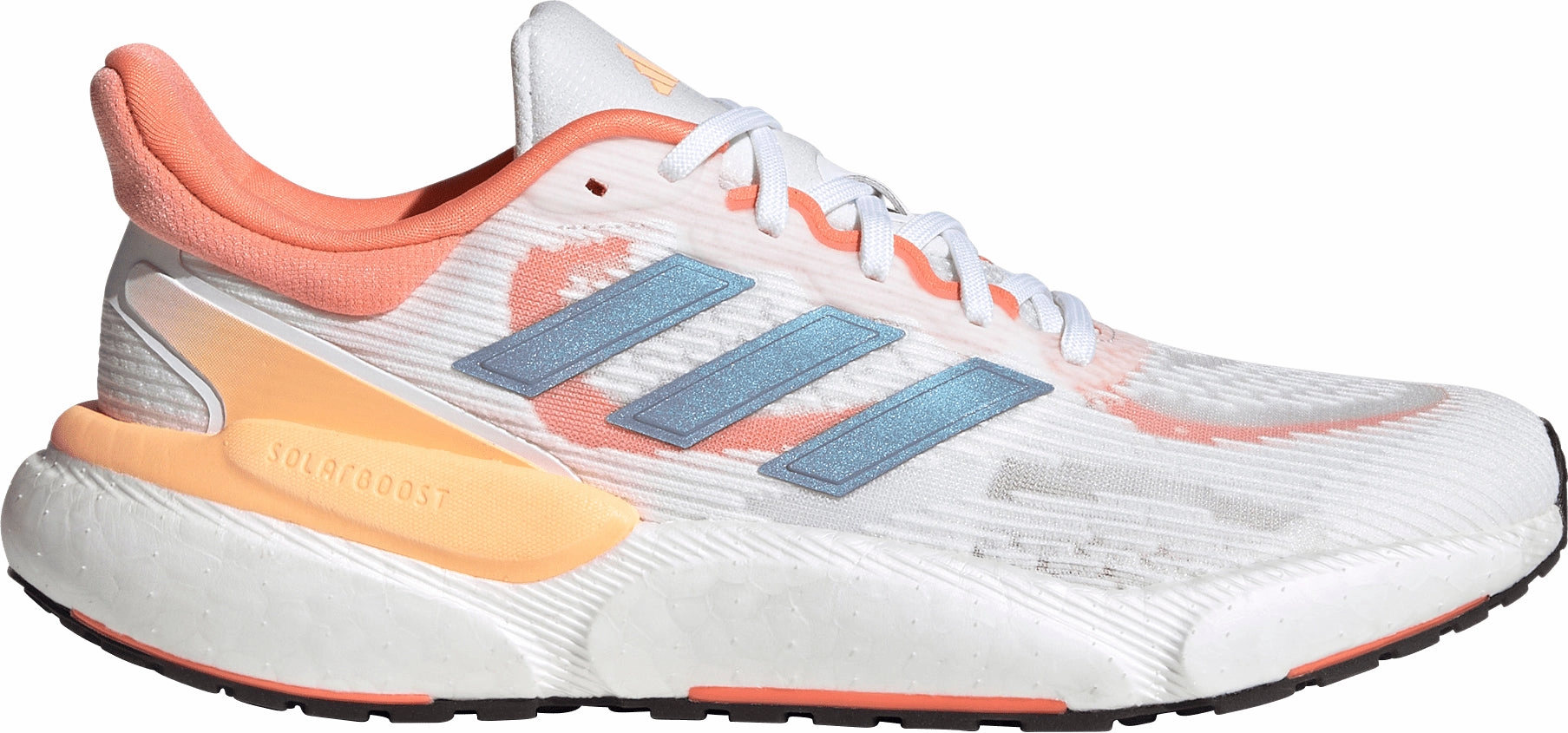 Adjustable Support Structure Smooth surface traction adidas Solar Boost 5 Womens Running Shoes - White