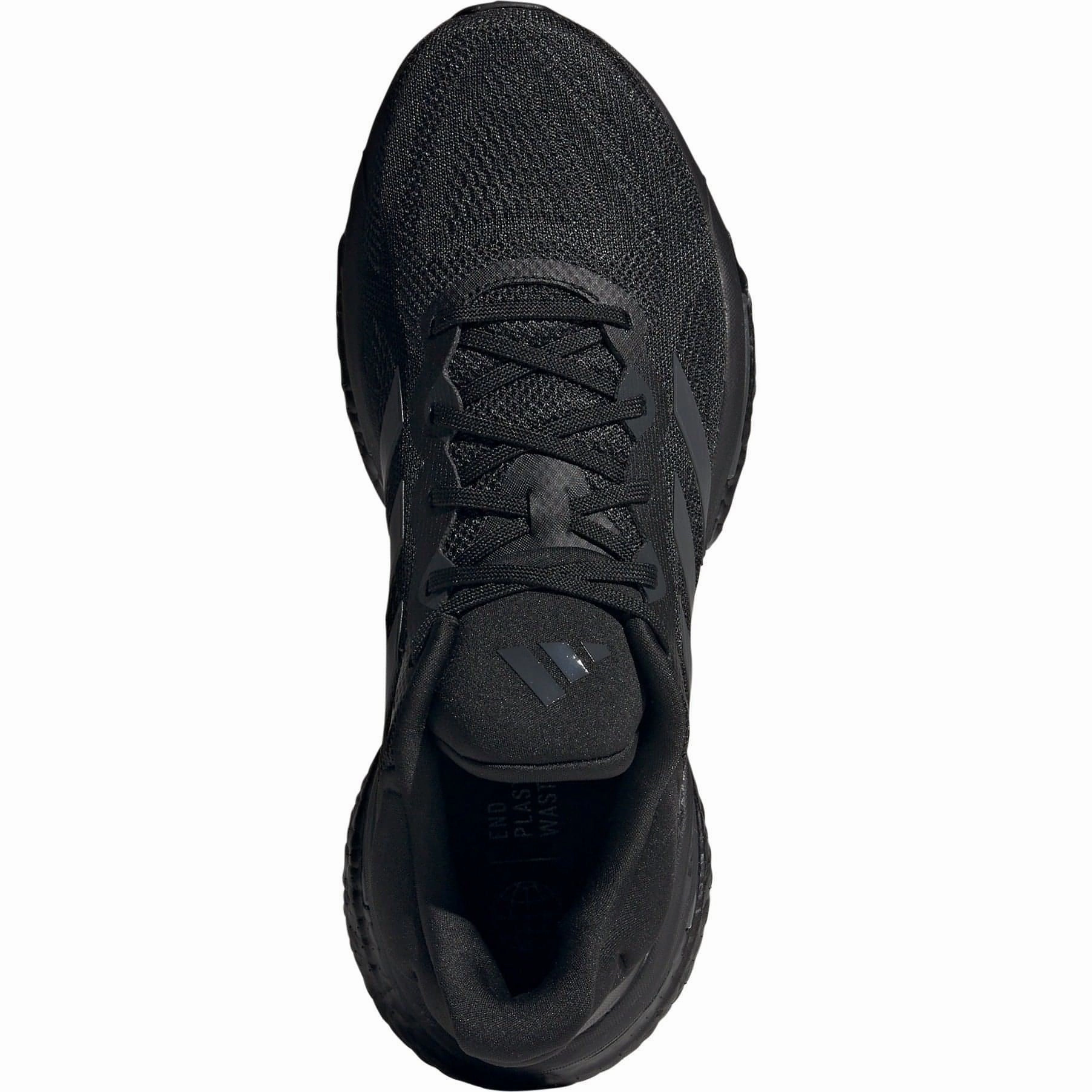adidas SolarGlide 6 Mens Running Shoes - Black Multi Directional Flex Grooves Step Assist