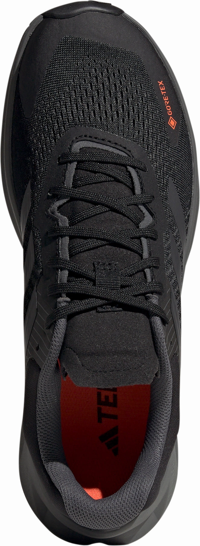 Seamless construction soft - surface running gear adidas Terrex Soulstride Flow GORE-TEX Mens Trail Running Shoes - Black