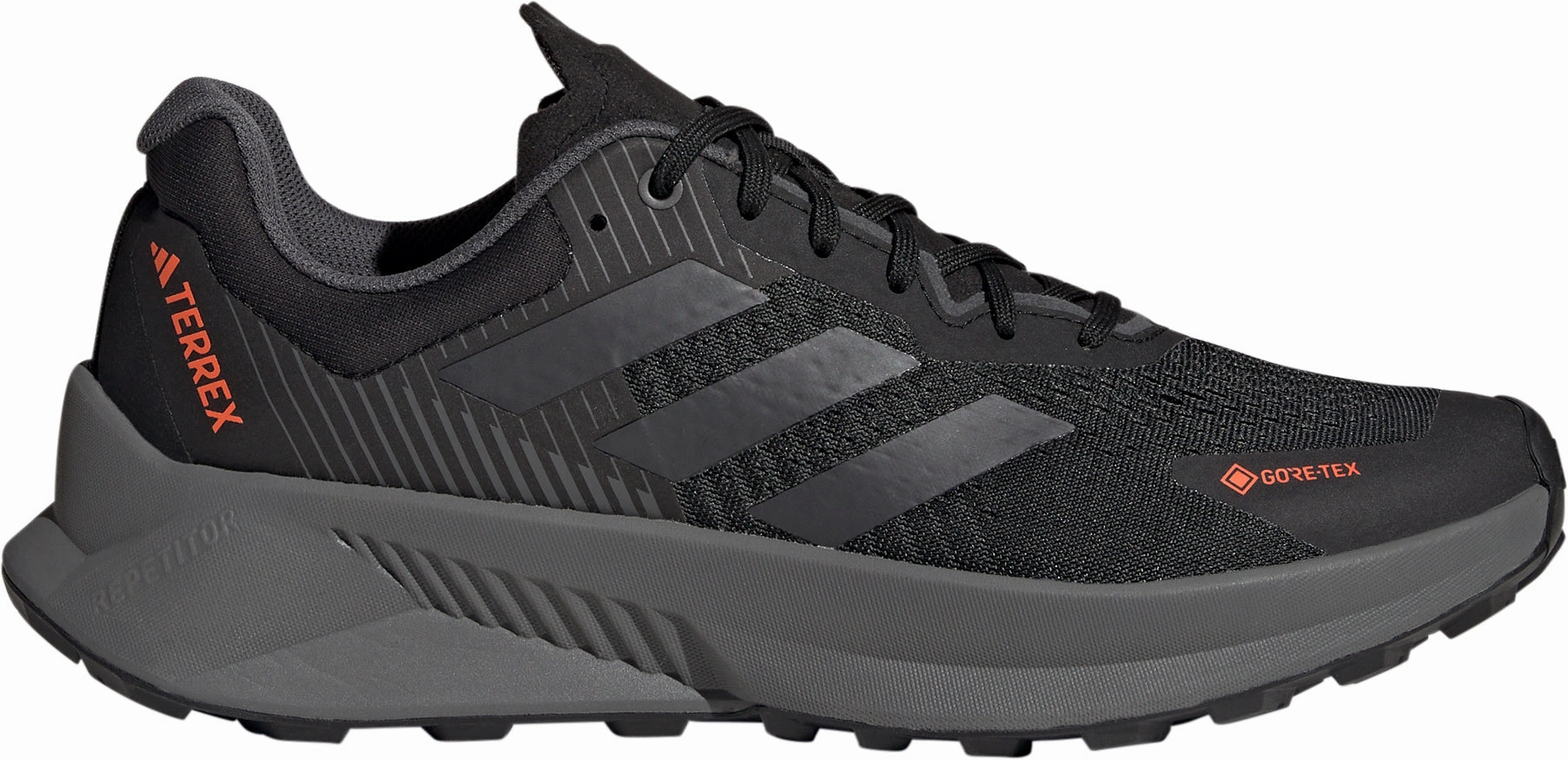 running in gyms psychologically - satisfying adidas Terrex Soulstride Flow GORE-TEX Mens Trail Running Shoes - Black