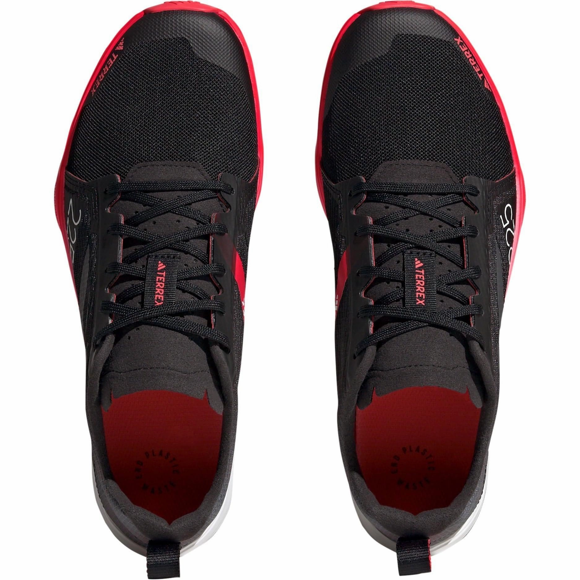 Ventilated Insole Design Adaptive Fit System adidas Terrex Speed Flow Mens Trail Running Shoes - Black