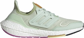 adidas Ultra Boost 22 Womens Running Shoes - Green running in a state park shoes