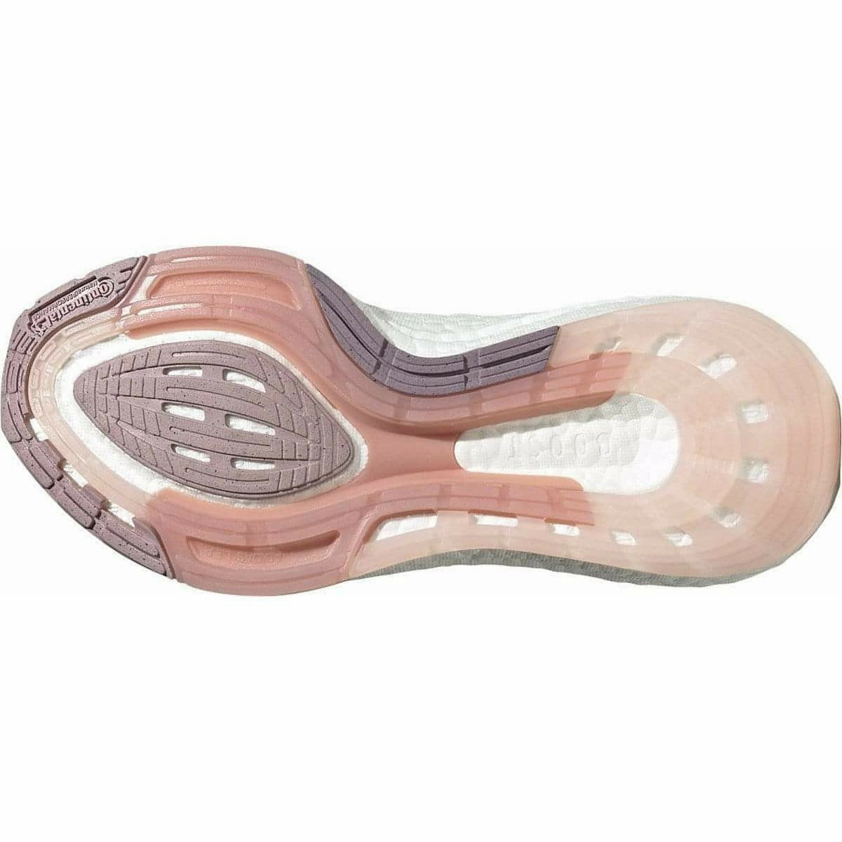 running in a fun run Rolling Motion Transition adidas Ultra Boost 22 Womens Running Shoes - Pink