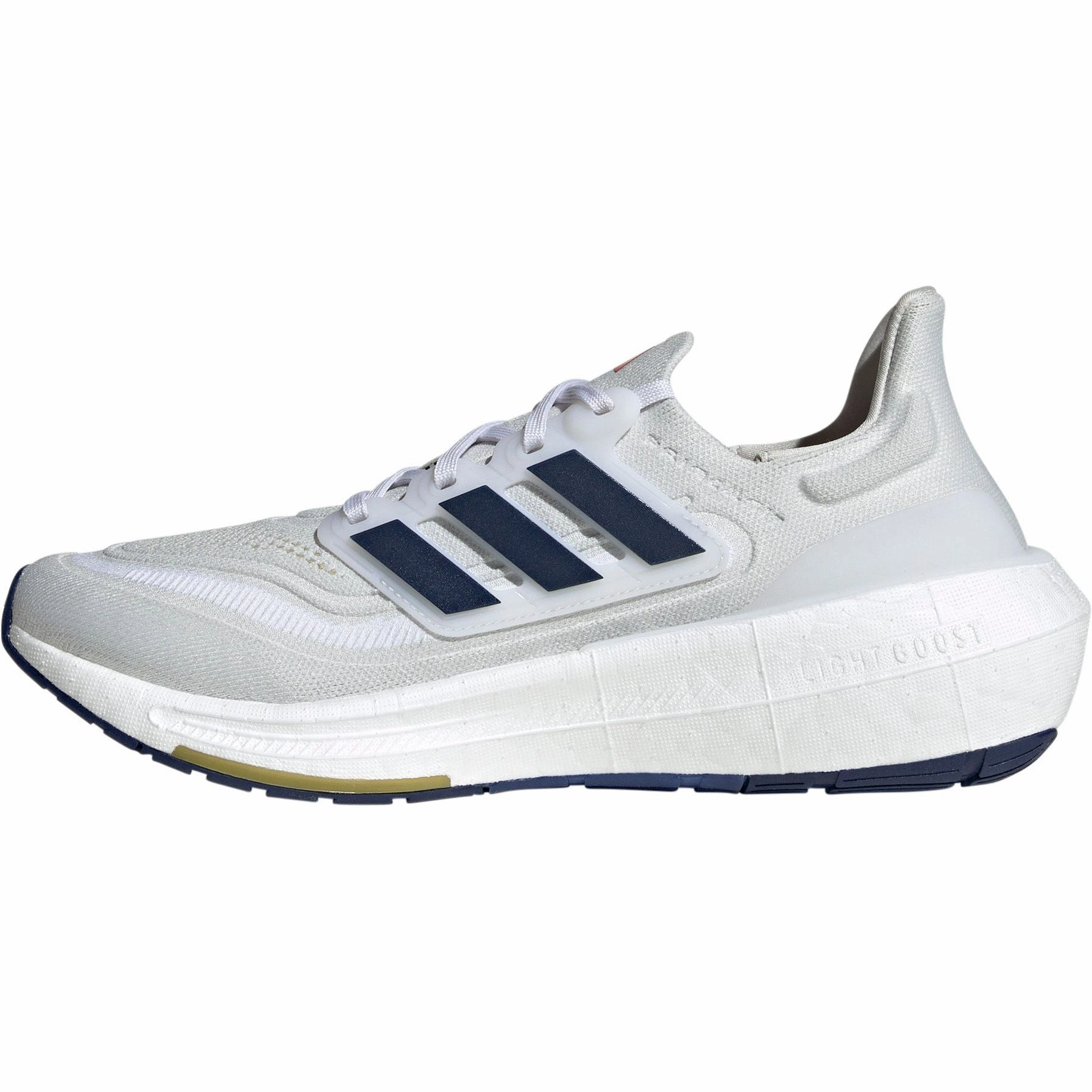 adidas Ultra Boost Light Mens Running Shoes - White Running Mechanics running with socks