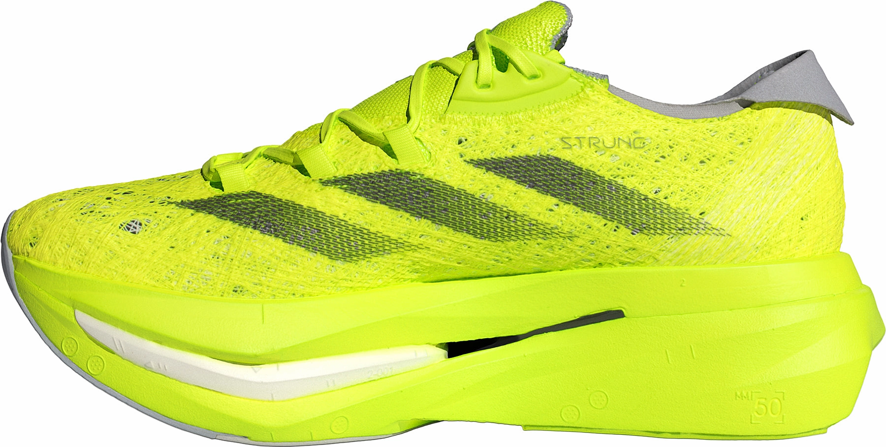 adidas Adizero Prime X 2.0 Strung Running Shoes - Yellow Heel To Toe Drop