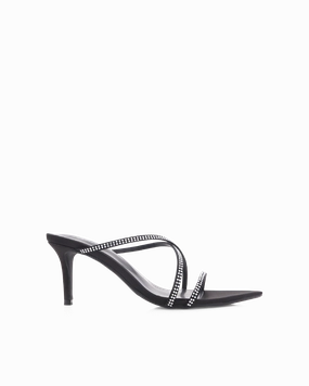 Thermal Insulation Comfort Wear EFFY - BLACK SATIN-DIAMANTE