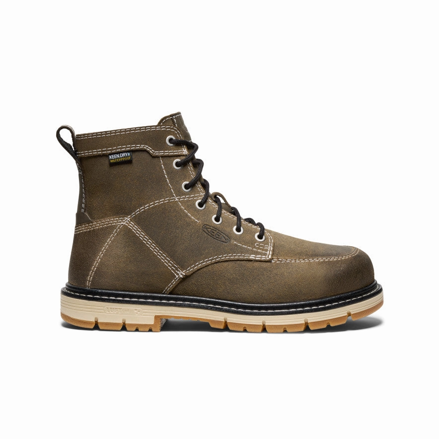 Women's San Jose 6" Waterproof 90?? Heel Boot (Aluminum Toe)  |  Steel Grey/Gum Sturdy Frame