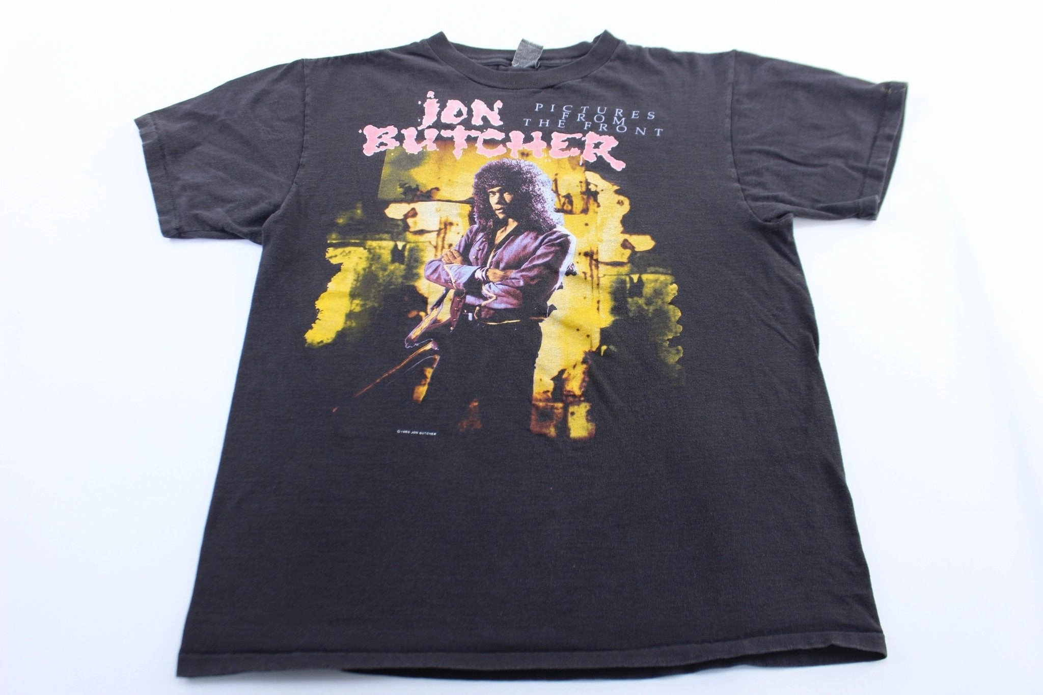 1989 Jon Butcher Pictures From The Front T-Shirt Cozy Wear Design Fun Style