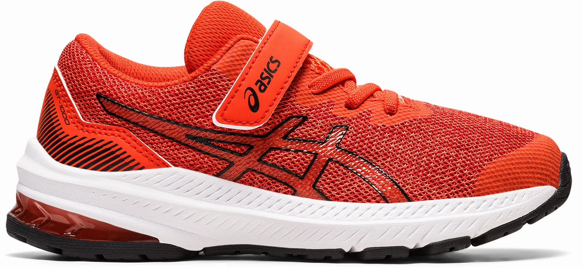 Asics GT 1000 11 PS Junior Running Shoes - Red Hydrophobic Upper Mesh cross - trainer