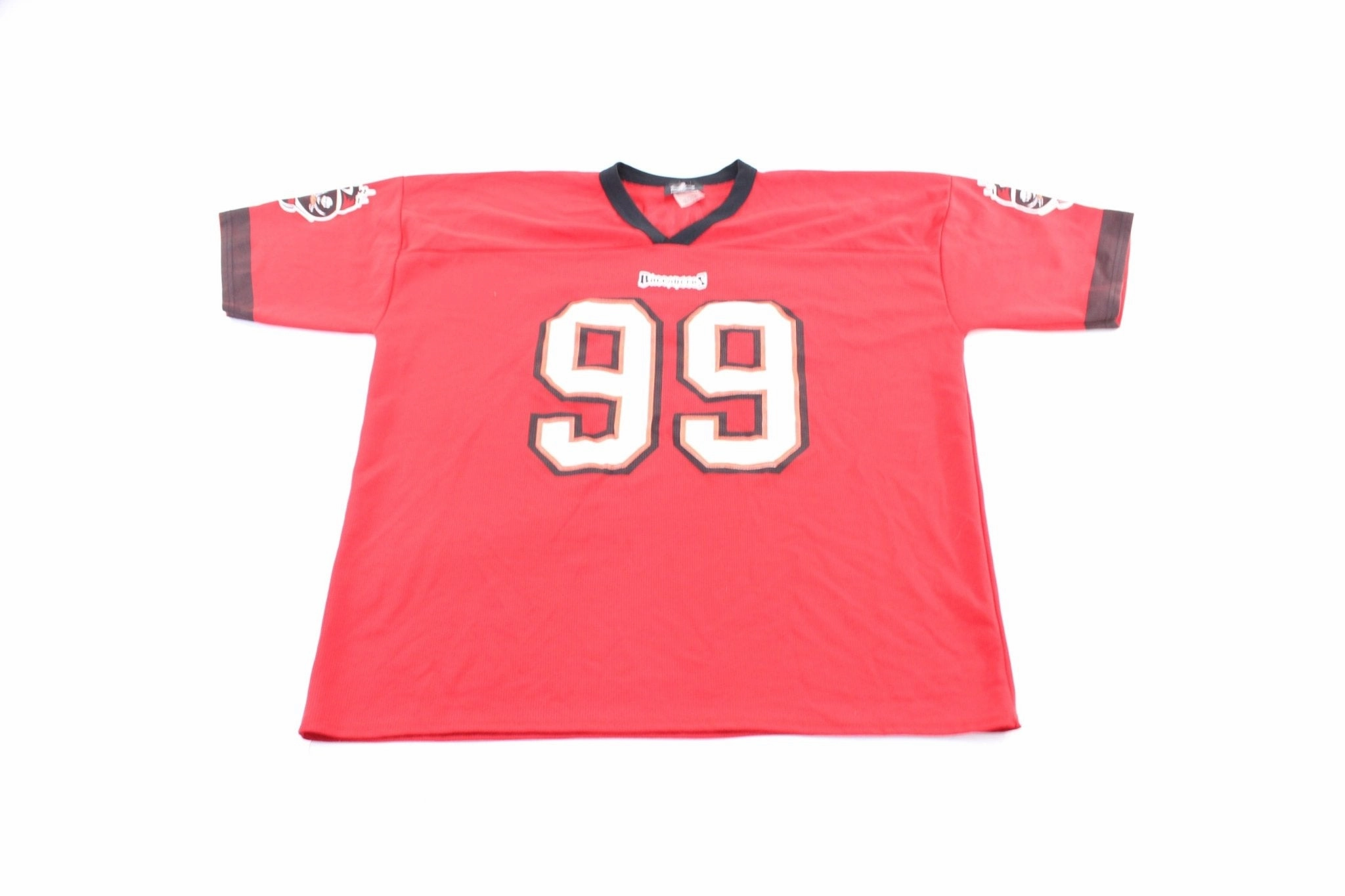 Non Chafe Stitching Dynamic Comfort Vintage Tampa Bay Buccaneers Warren Sapp Football Jersey