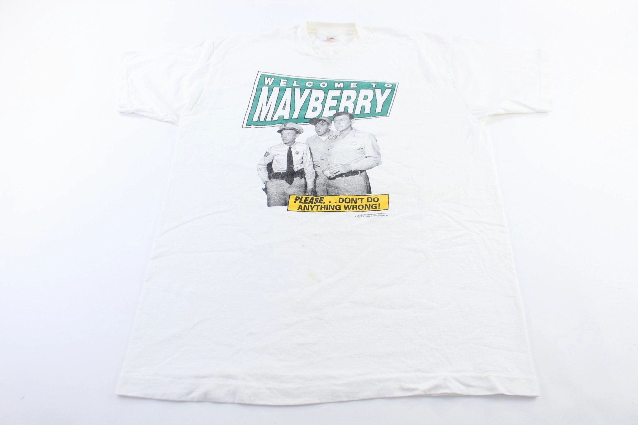 Quick Dry Technology 90's Andy Griffith Welcome To Mayberry Graphic T-Shirt