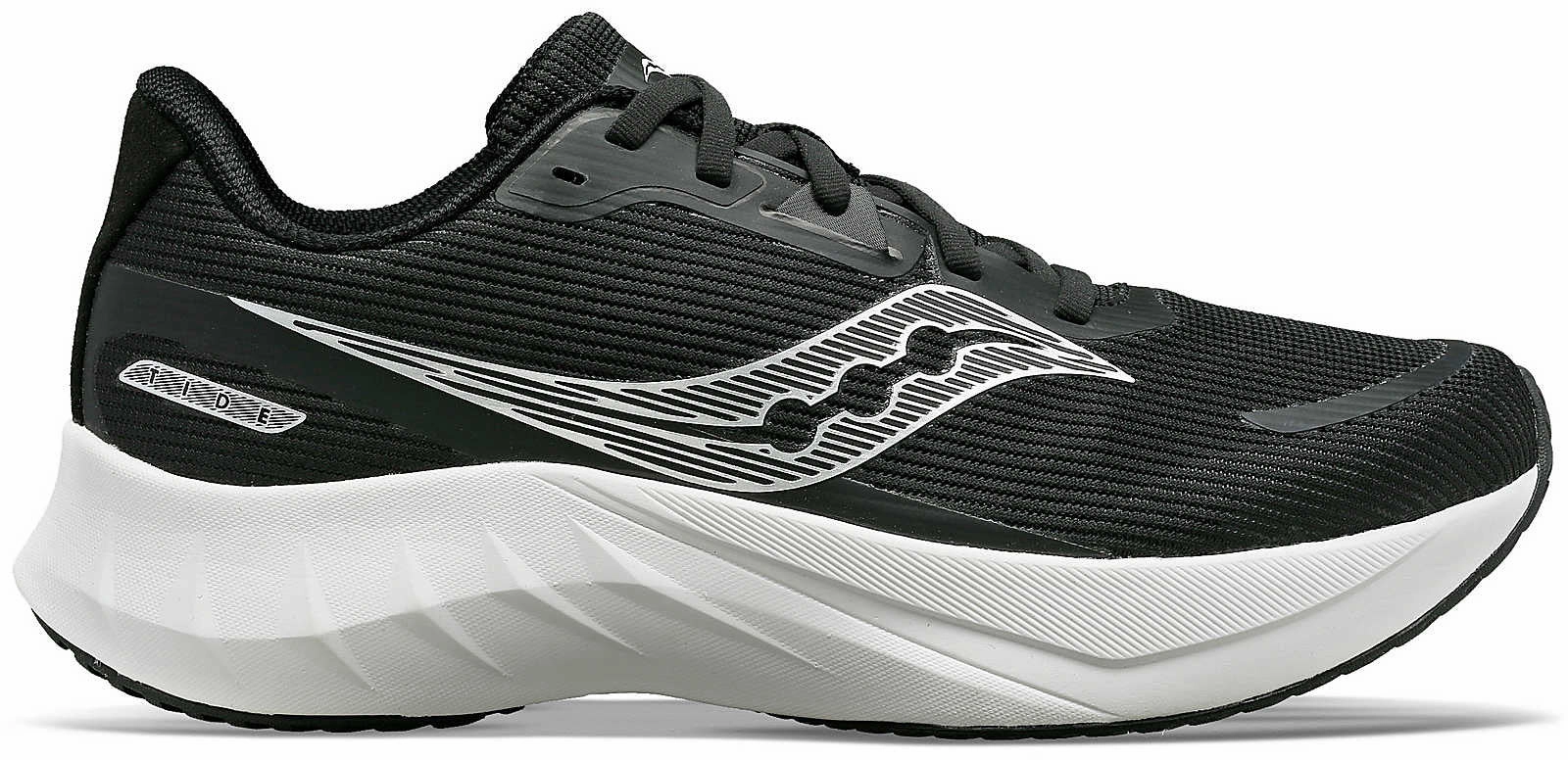 Unibody Knit Structure Saucony Tide 2 Mens Running Shoes - Black