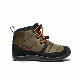 Little Kids' Howser II Waterproof Chukka  |  Dark Olive/Gold Flame Outing Shoes