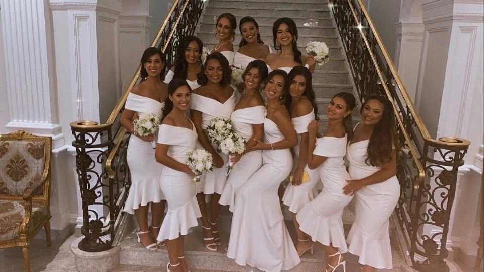 Layered-Look Brienne Dress - White