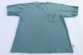 Mickey Inc Embroidered Mickey Mouse Seafoam Pocket T-Shirt Daily Comfort Style Comfortable Piece