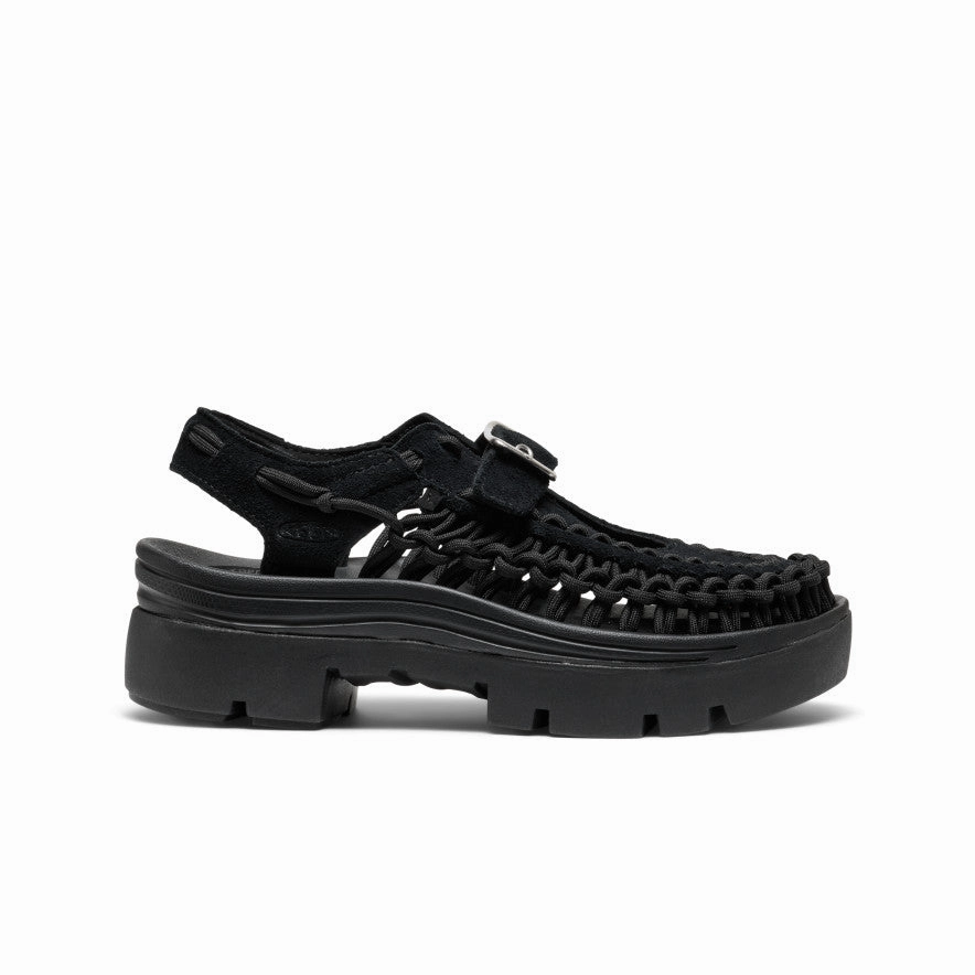 SweatWicking Eva Midsole All Gender UNEEK PLT Mary Jane Sneaker  |  Black/Black