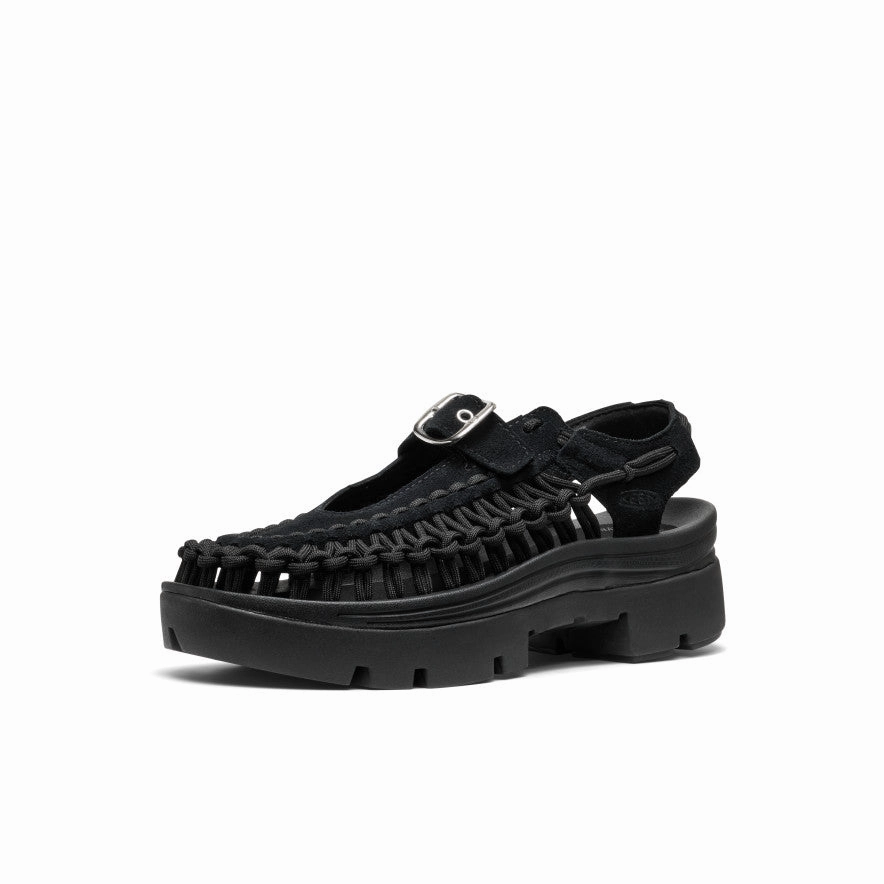 MoistureWicking On Road All Gender UNEEK PLT Mary Jane Sneaker  |  Black/Black