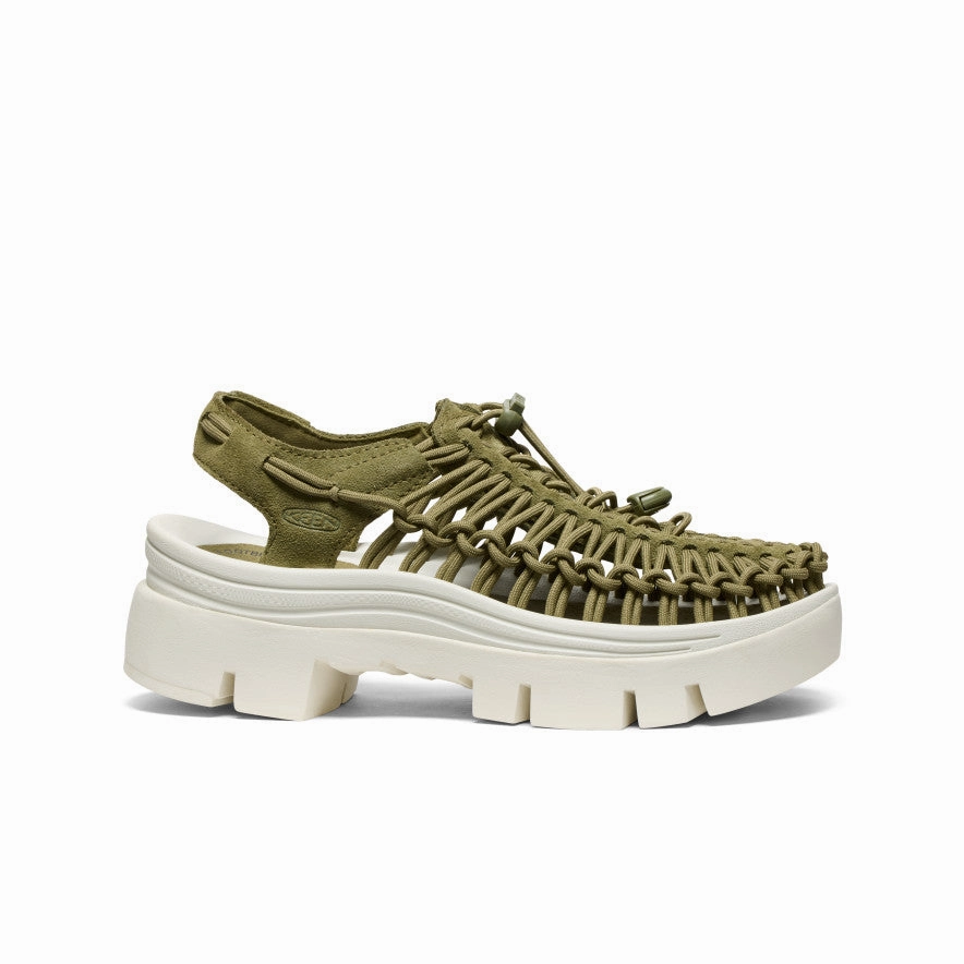 Long Day All Gender UNEEK PLT Sneaker  |  Martini Olive/Star White