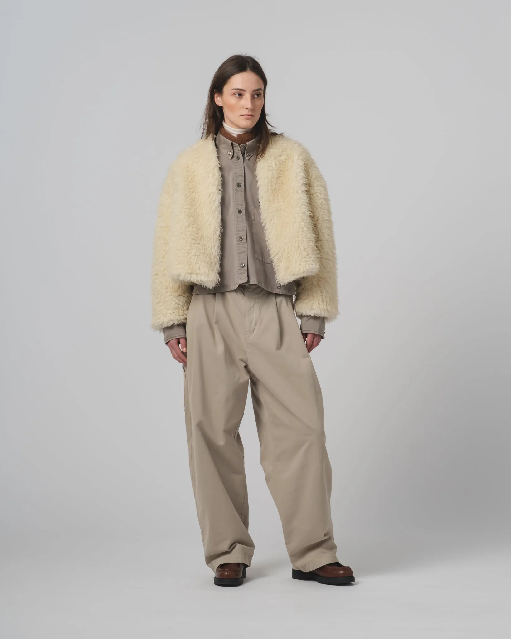 Work Ready Neutral Look Ambassador Pants Gabardine Satin Oyster