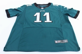 Nike Embroidered Logo Philadelphia Eagles Carson Wentz Football Jersey Quick Release Hem