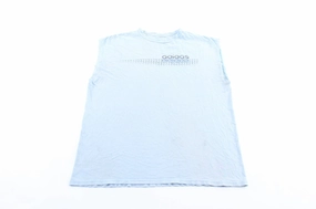 Vintage Adidas Logo Light Blue Tank Top Breathe Easy